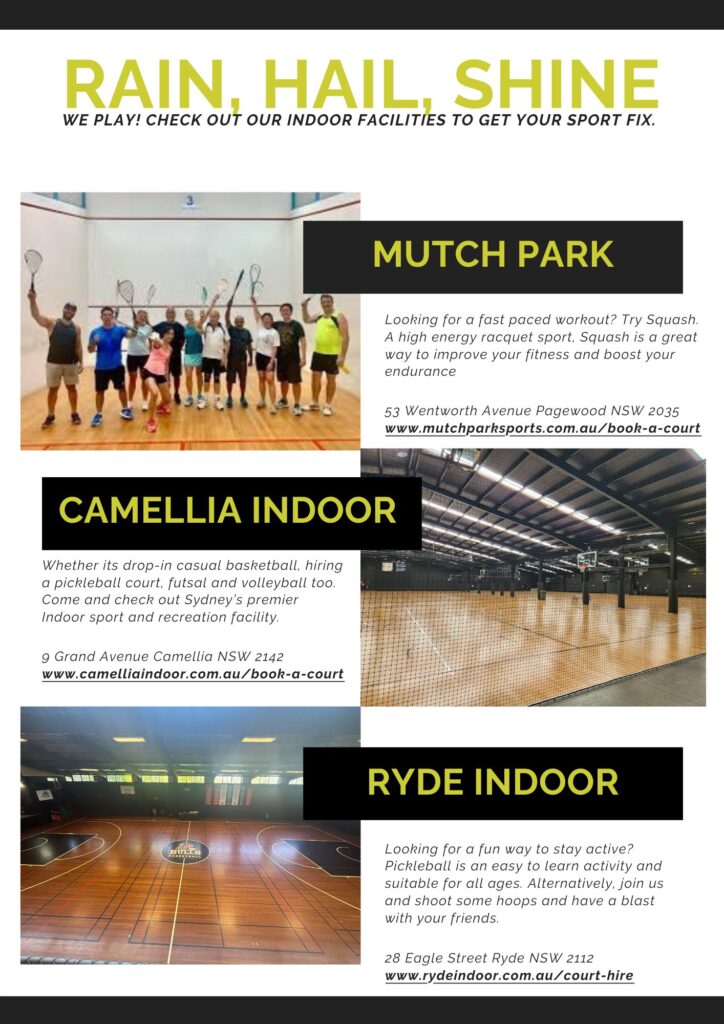 Indoor facilities at NSW, Sydney: Mutch Park